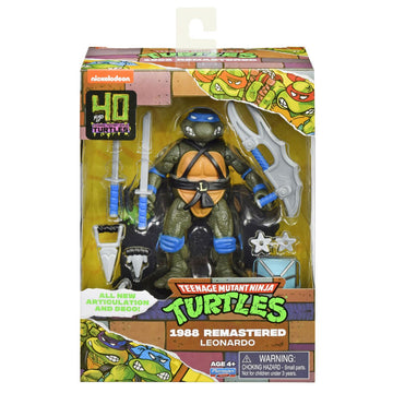 TMNT Classic 40th Anniversary LEONARDO Remastered Turtle Animated Action Figure