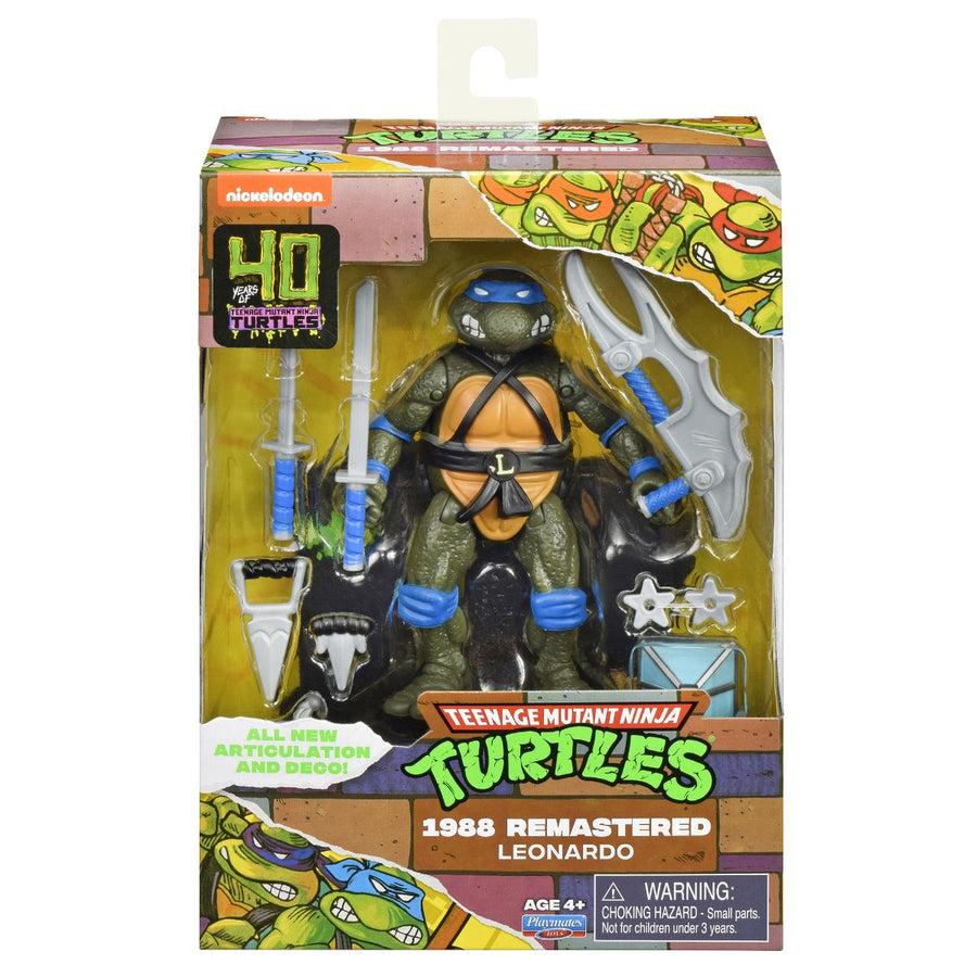 TMNT Classic 40th Anniversary LEONARDO Remastered Turtle Animated Action Figure