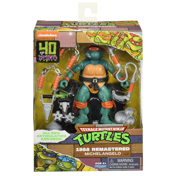 TMNT Classic 40th Anniversary MICHELANGELO Remastered Turtle Animated Action Figure