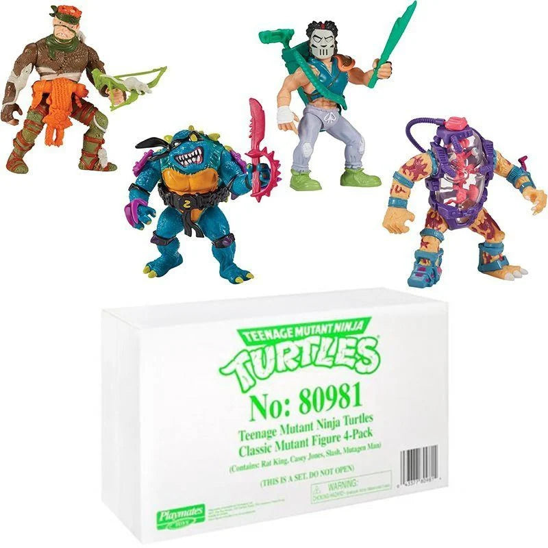 Playmates TMNT - Classic Mutant: Rat King, Casey Jones, Slash, Mutagen Man Action Figures