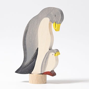 Grimm's Penguin Handpainted Wooden Decoration