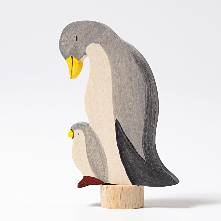 Grimm's Penguin Handpainted Wooden Decoration