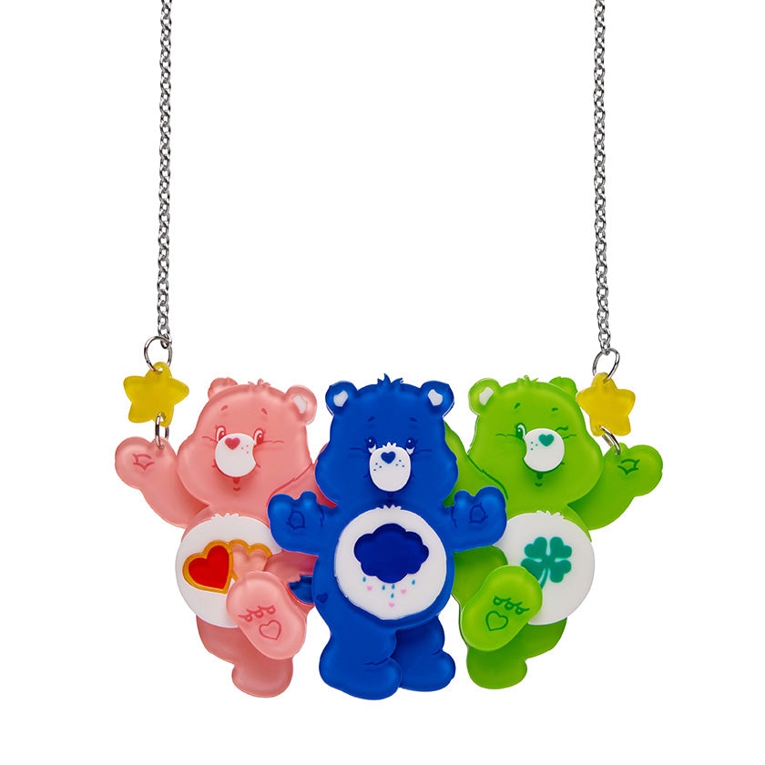 Erstwilder -  Care Bears 100% Huggable Good Luck Grumpy Love-a-Lot Necklace