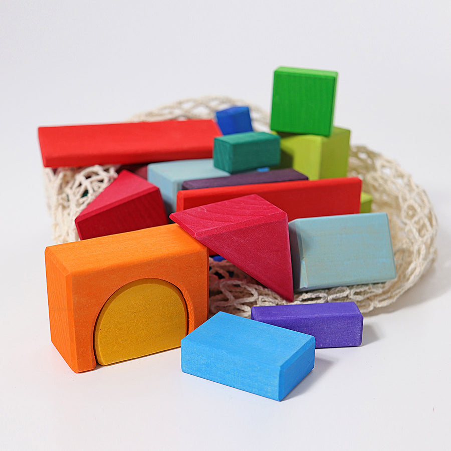 Grimm's Coloured Geometric Blocks 30pcs