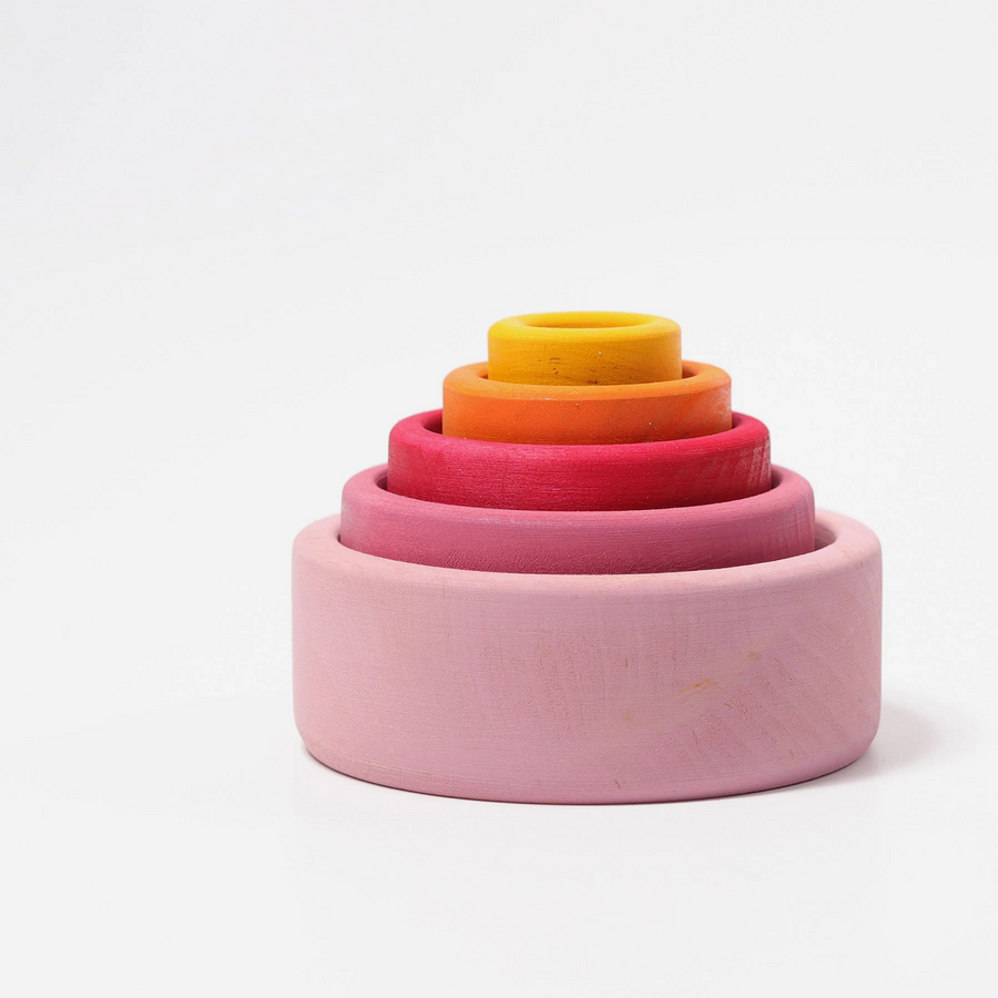 Grimm's Coloured Stacking Bowls - Lollipop