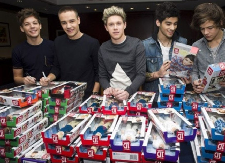 One Direction 1D - Hasbro Full Set of 5 Action Figures Dolls (2012) - Harry Louis Zayn Niall Liam 5+