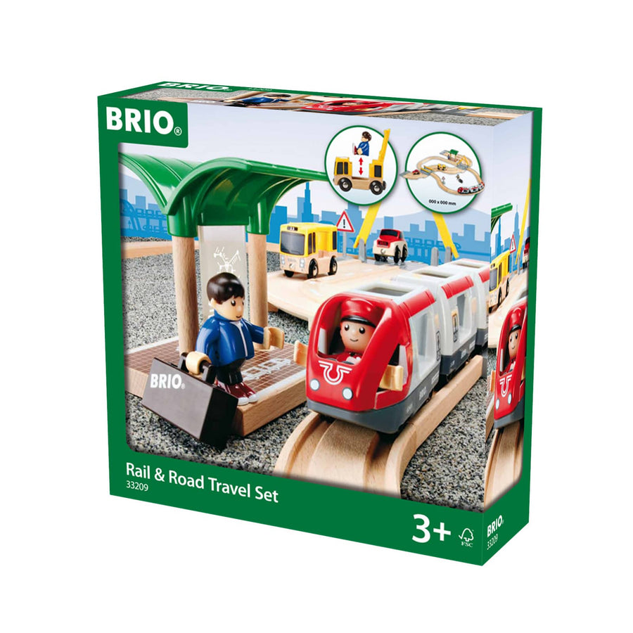 BRIO Rail & Road Travel Set 33 pieces