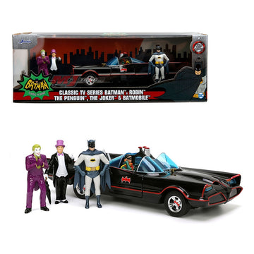 Batman (1966) - Batmobile with 4 Figures 1:24 Scale Hollywood Ride