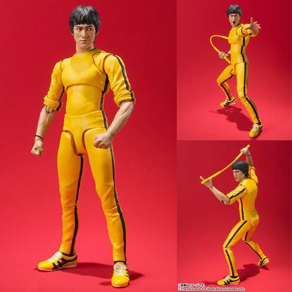 Bruce Lee Figure in Yellow Track Suit - Bandai SHFiguarts (2017)