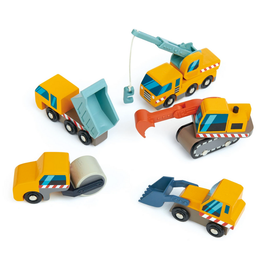 Tender Leaf Toys - Construction Site - 5 cosntruction vehicles 3+