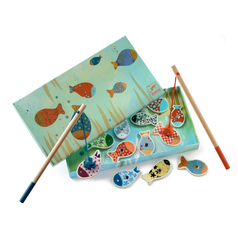 Djeco - Classic Wooden Magnetic Fishing - Dream Fishes 2+
