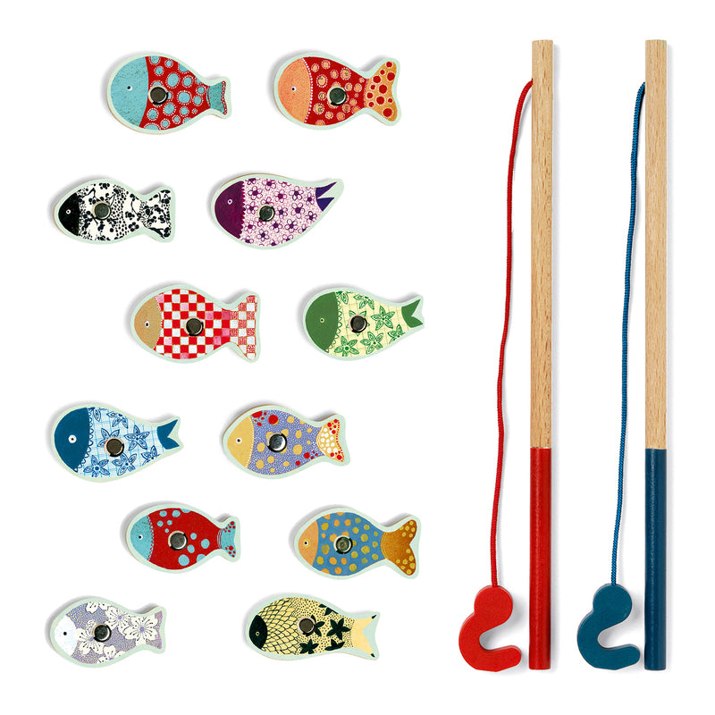 Djeco - Classic Wooden Magnetic Fishing - Dream Fishes 2+