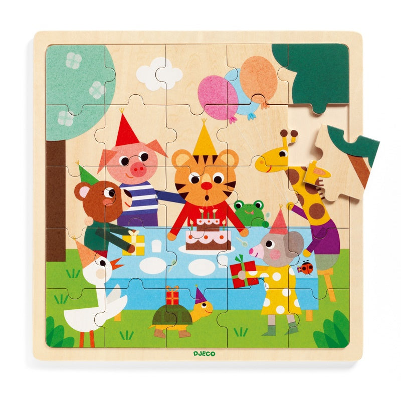 Djeco - Happy Birthday Party Wooden Puzzle 25pcs 3+