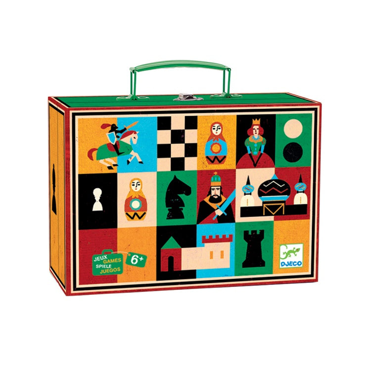 Djeco - Chess & Checkers Game in Carry Case