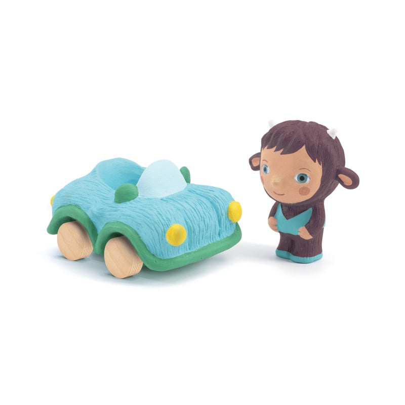 Djeco - Bolidachou Artychou Boy and Car Set