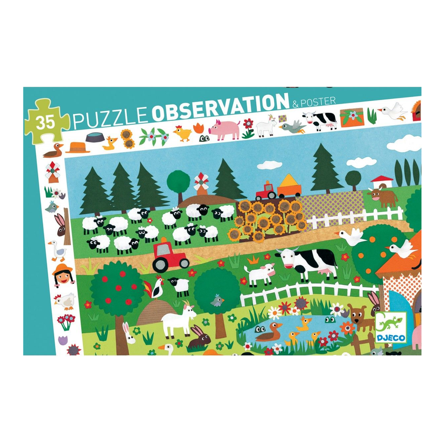 Djeco Puzzle Observation - Farm 35pc 3+