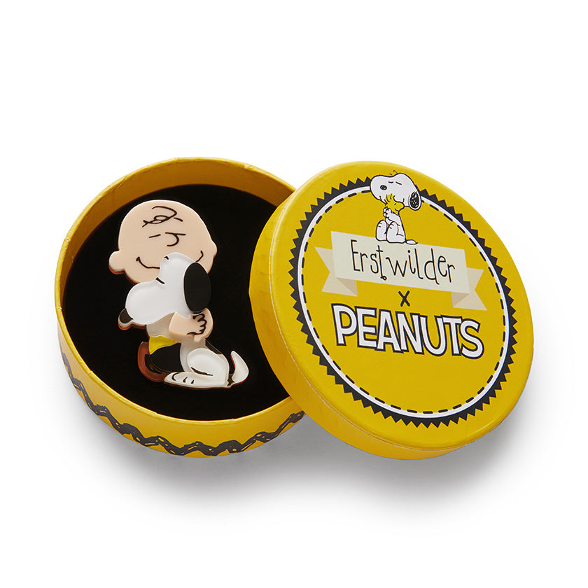 Erstwilder x Peanuts - Round Headed Kid Brooch (Charlie Brown & Snoopy)