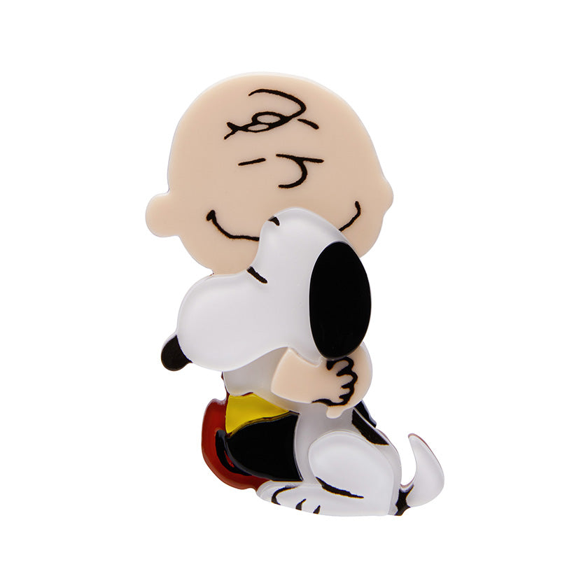 Erstwilder x Peanuts - Round Headed Kid Brooch (Charlie Brown & Snoopy)