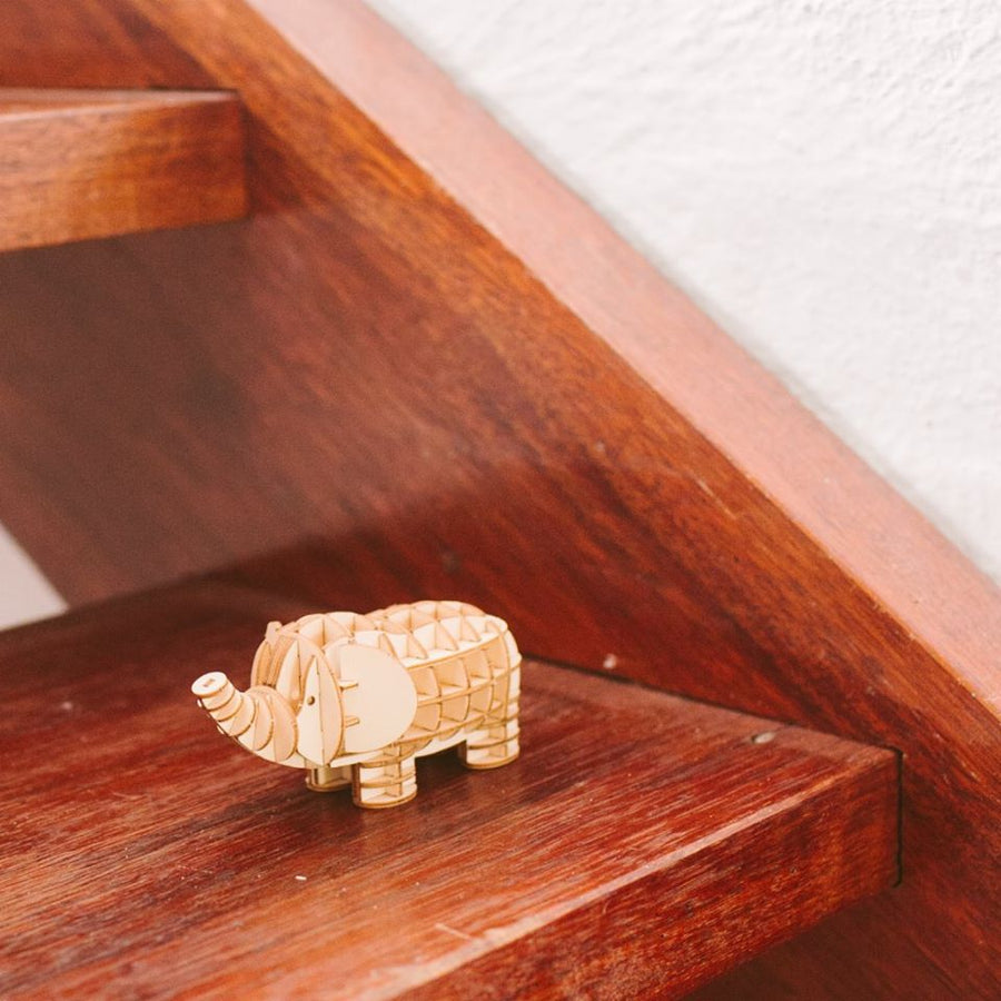 Kigumi - Elephant Plywood Puzzle