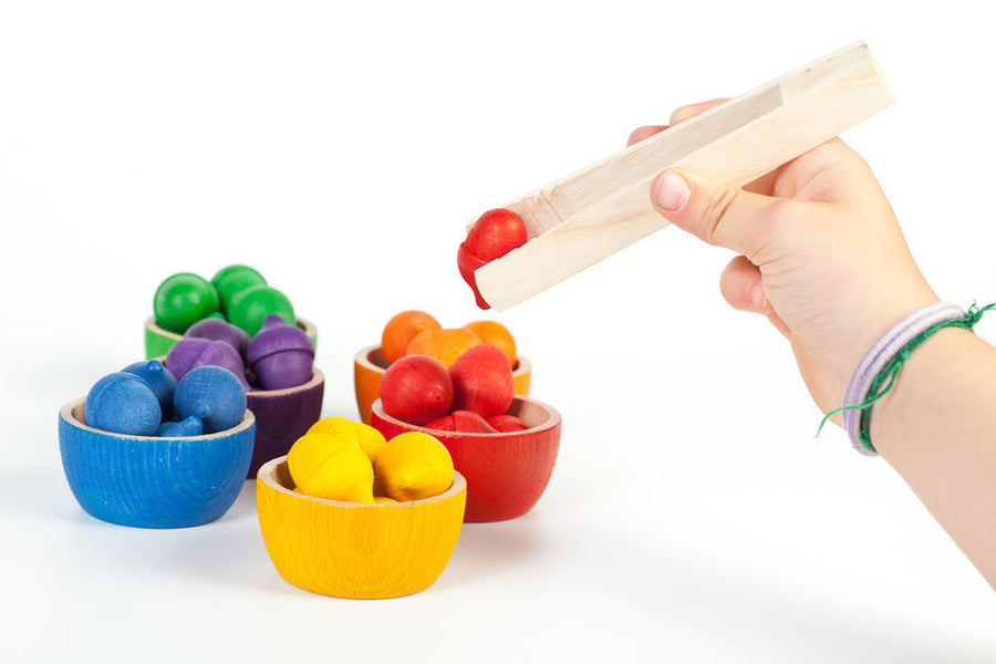 Grapat Bowls & Acorns - Wooden Toys