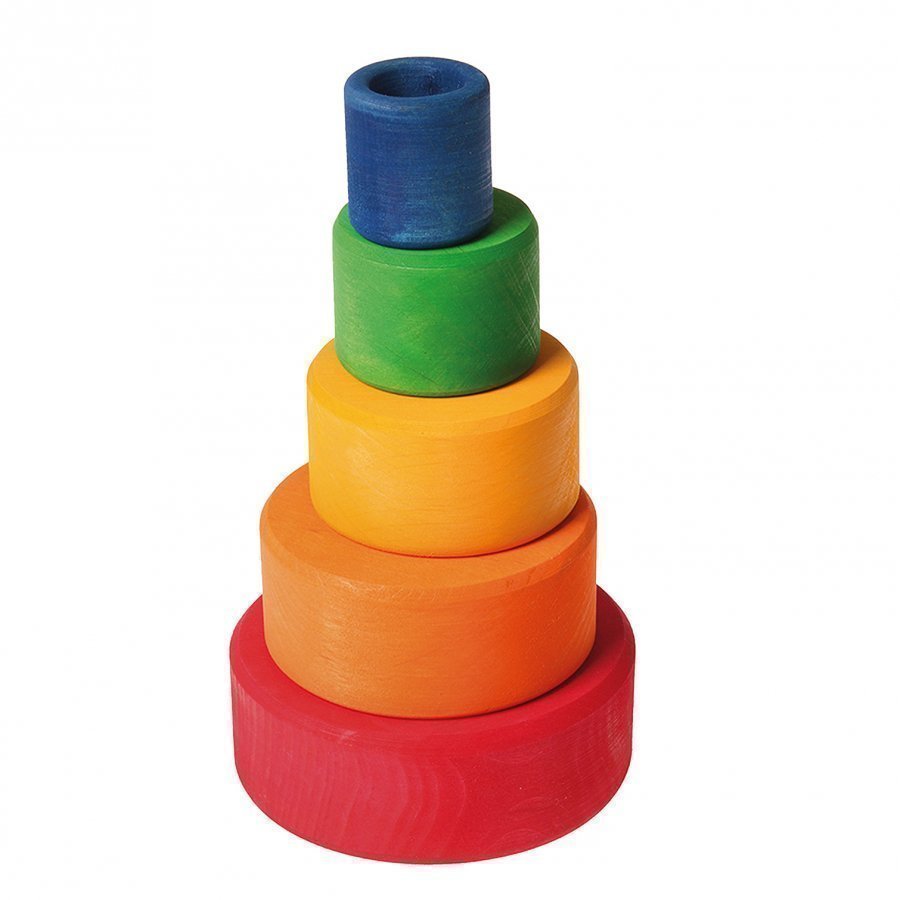 Grimm's Coloured Stacking Bowls - Red