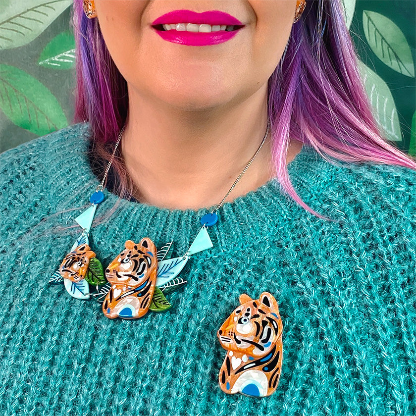 Erstwilder x Pete Cromer (Wildlife Part 2) - The Tranquil Tiger Brooch