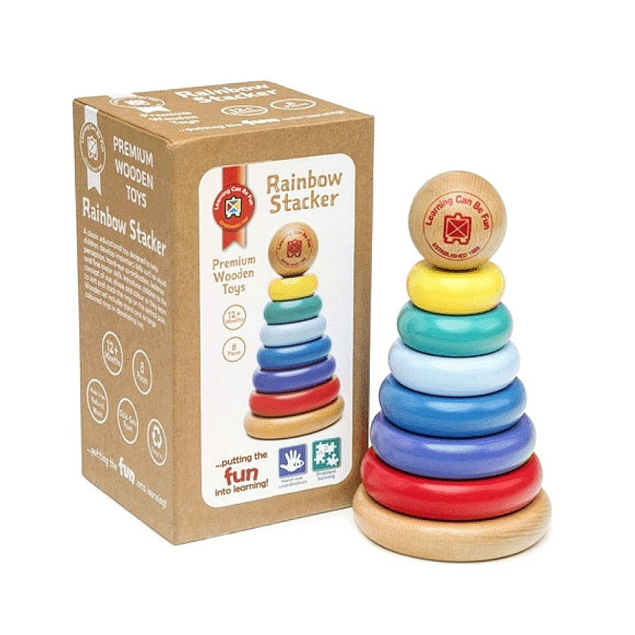Rainbow Stacker 8 pcs by Learning Can Be Fun