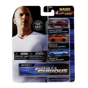 Jada Toys Nano Hollywood Rides - Fast & Furious (Set 1)