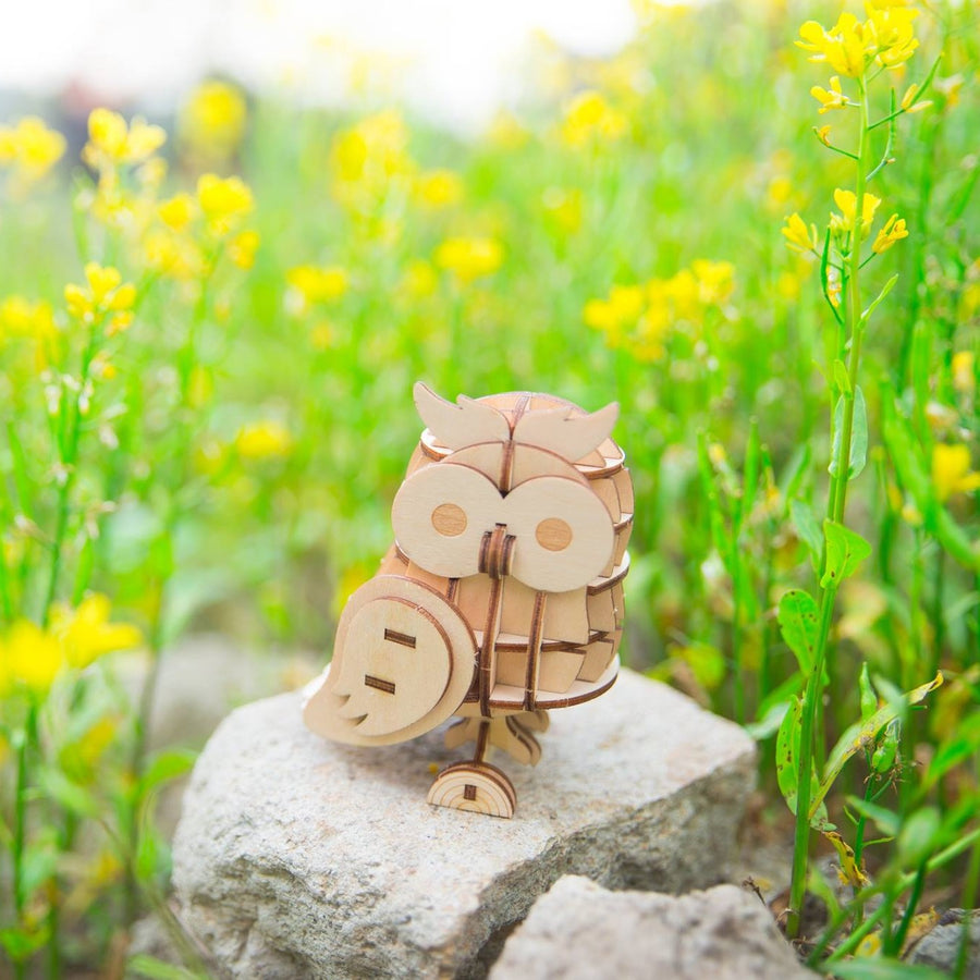 Kigumi - Owl Plywood Puzzle