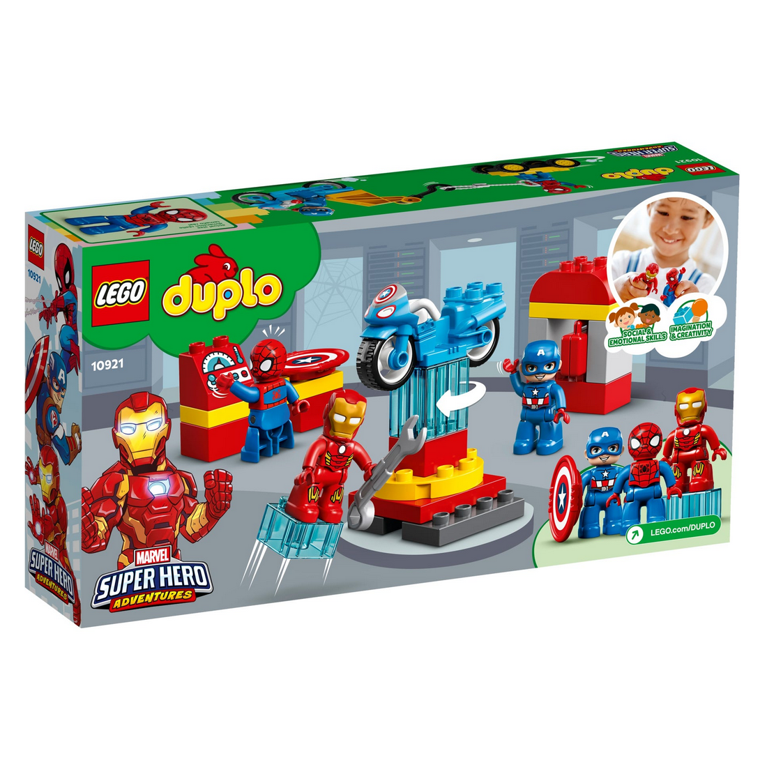 LEGO DUPLO 10921 Superheroes Lab Iron Man Captain America Spiderman Alfy s New Vintage Toy Shop