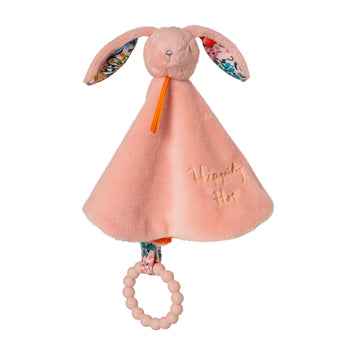 Hippity Hop Bunny Blankie & Teething Ring (Pink)