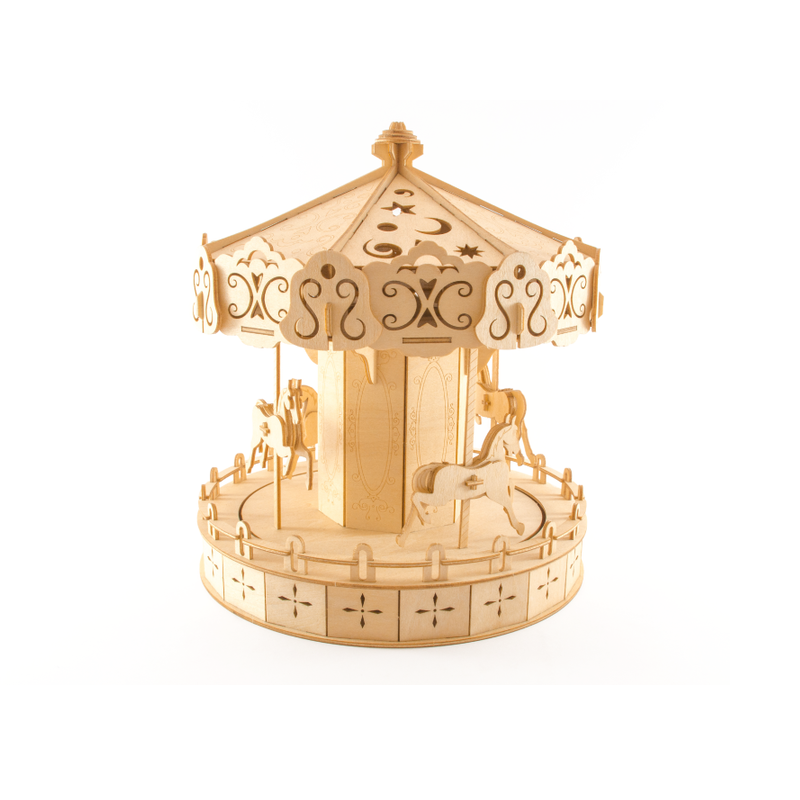 Kigumi - Spinning Carousel Plywood Puzzle
