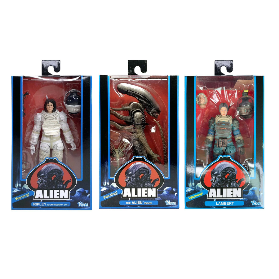 Alien - GIger's Alien, Ripley & Lambert 40th Anniversary 7” Scale Acti –  Alfy's New & Vintage Toy Shop