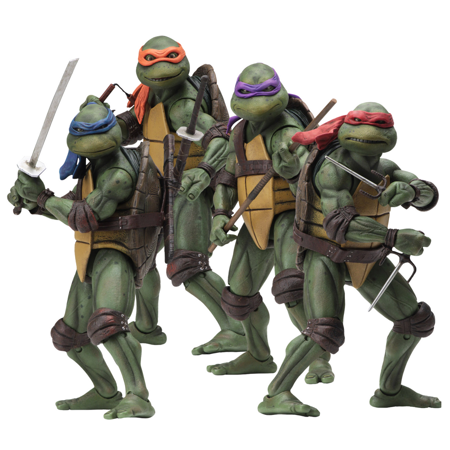 Teenage mutant ninja turtles 90's movie action figure discount bundle