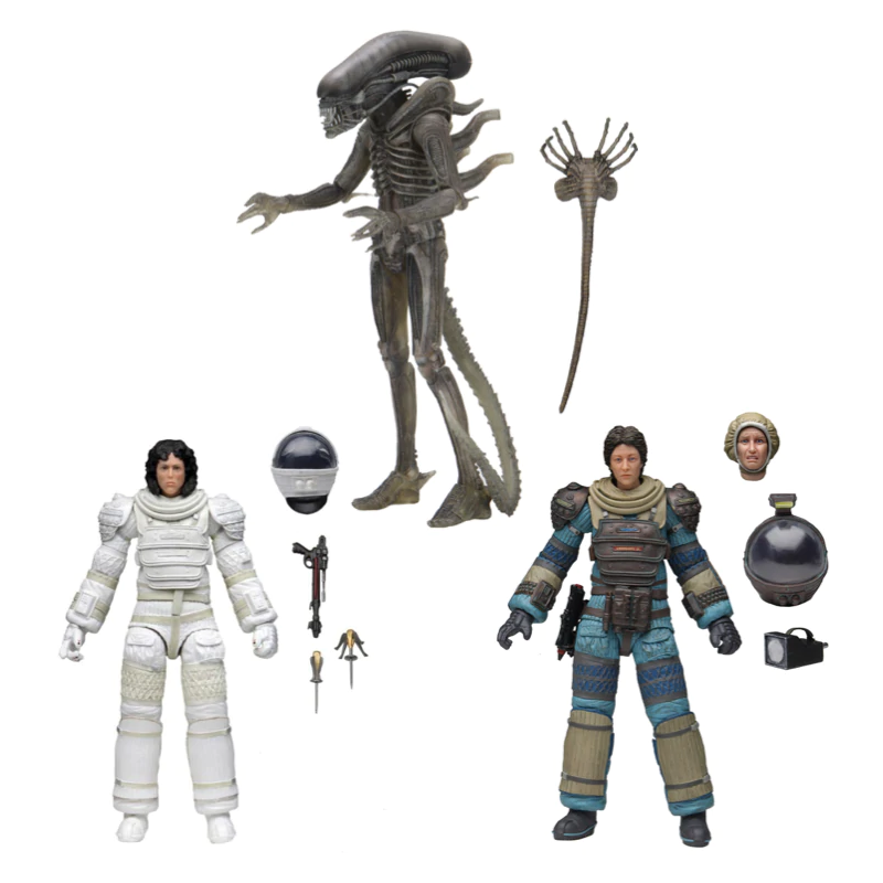 Alien - GIger's Alien, Ripley & Lambert 40th Anniversary 7” Scale Action Figures (Series 4)