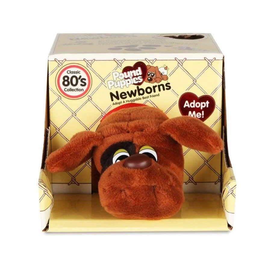Pound Puppies™ Newborns 80s Classic Collection - Brown (Black Spots) puppy with Short Ears