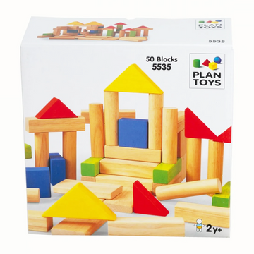Plan Toys - 50 wooden blocks