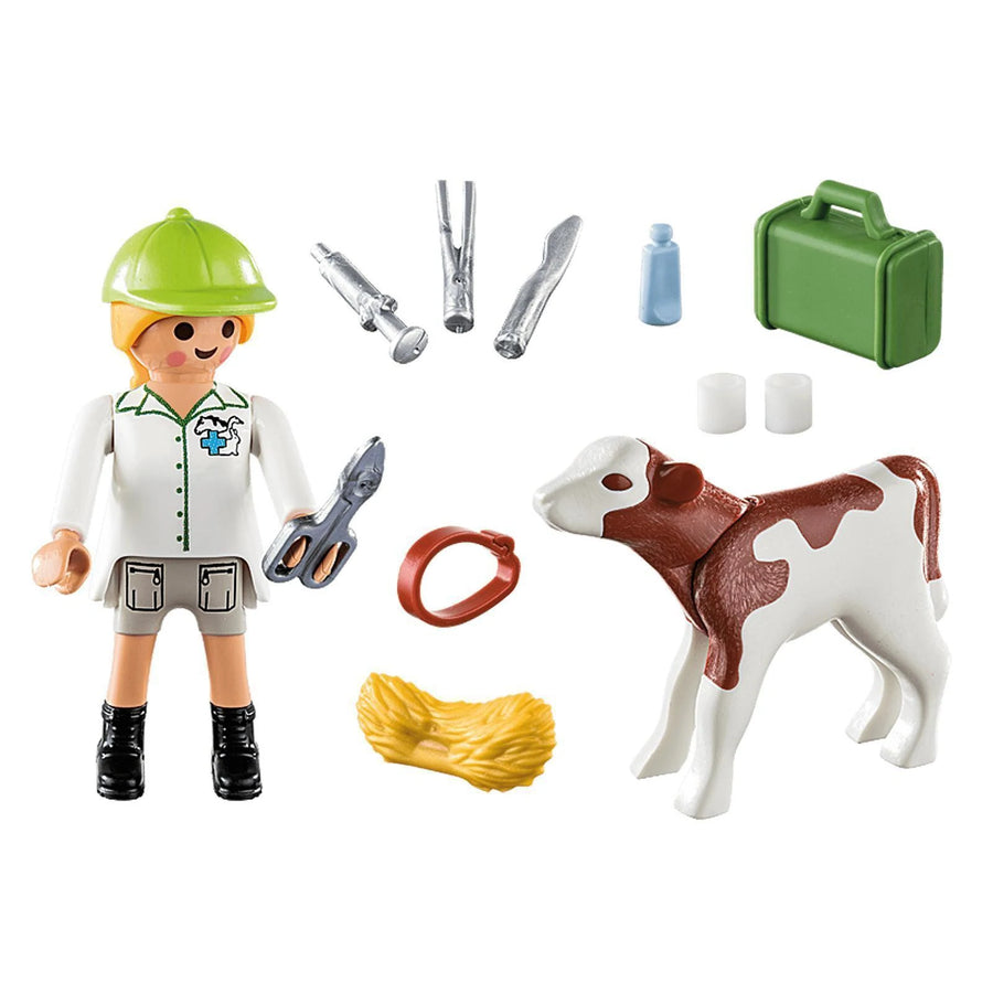 Playmobil 70252 - Vet with Calf