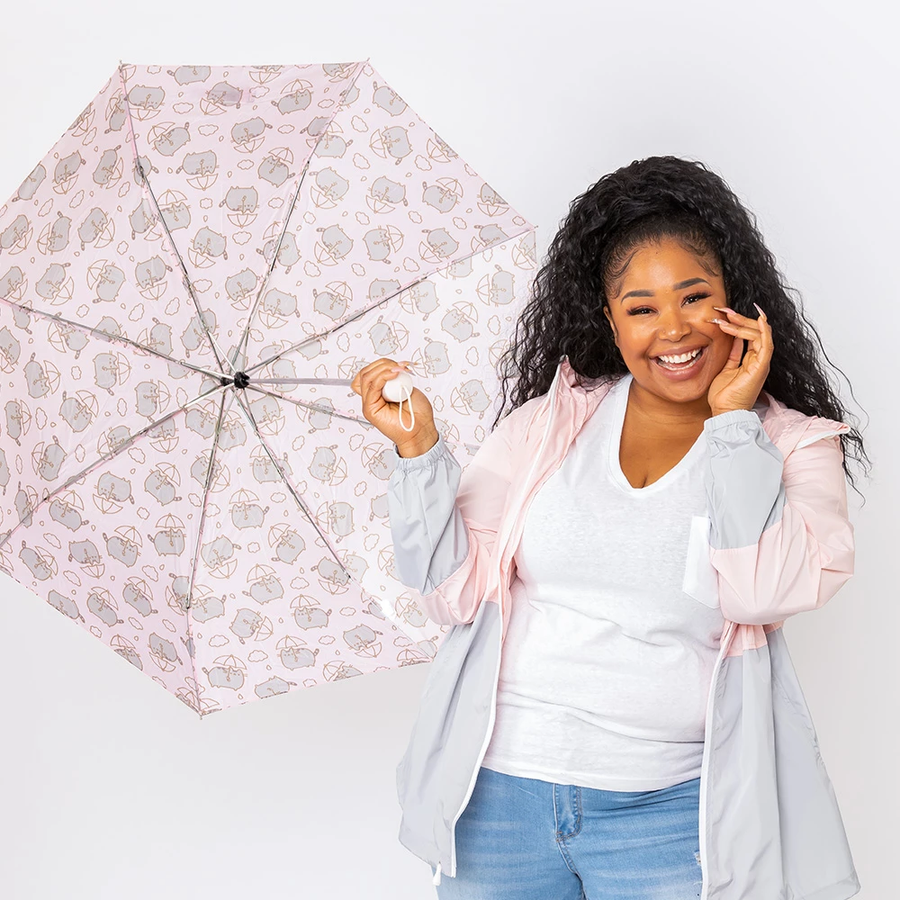 Pink Pusheen Compact Umbrella w/ sleeve