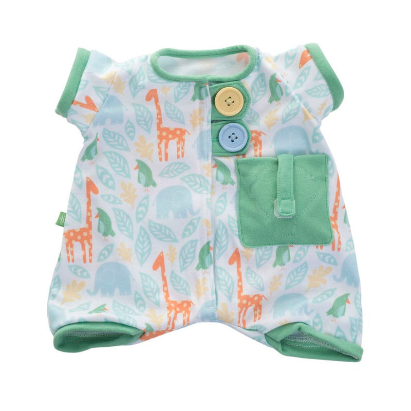 Rubens Barn Baby Doll Clothes - Pocket Friend Green Pyjamas