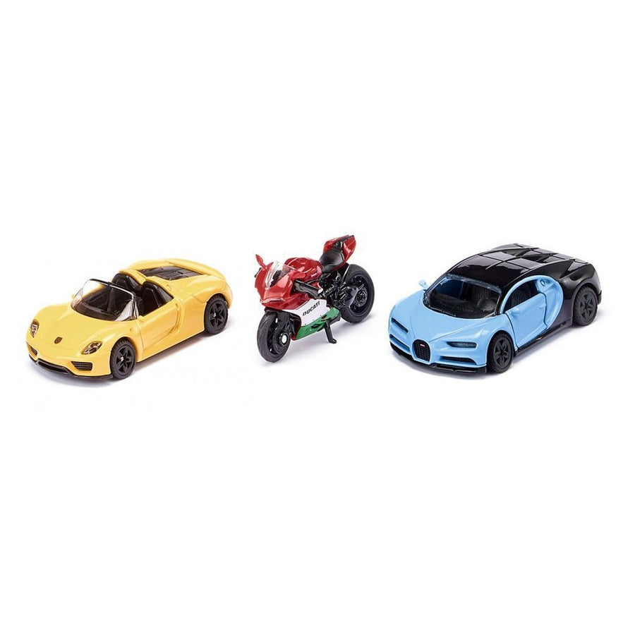 Siku - Sports Cars (Porsche & Bugatti) & Motorbike (Ducati)