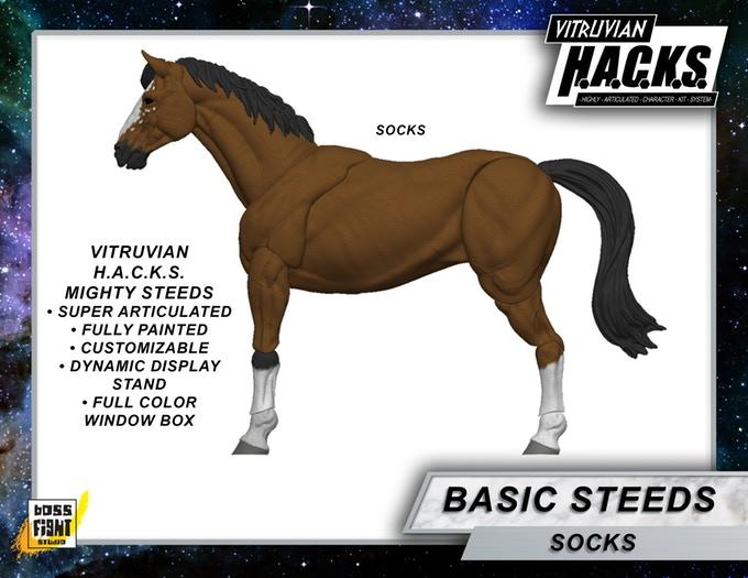 VITRUVIAN H.A.C.K.S. Mighty Steeds - SOCKS Brown horse