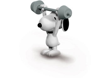 Schleich - Weightlifter Snoopy