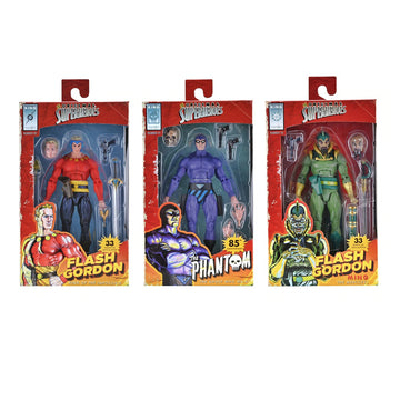 The Original Superheroes - The Phantom, Flash Gordon & Ming the Merciless Set of 3 Action Figures (King Features)