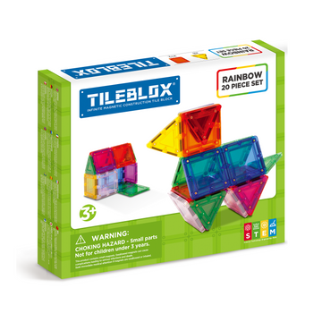 TILEBLOX Rainbow 20 Set magnetic tiles