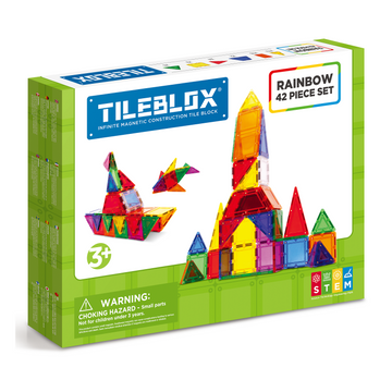 TILEBLOX Rainbow 42 Set magnetic tiles