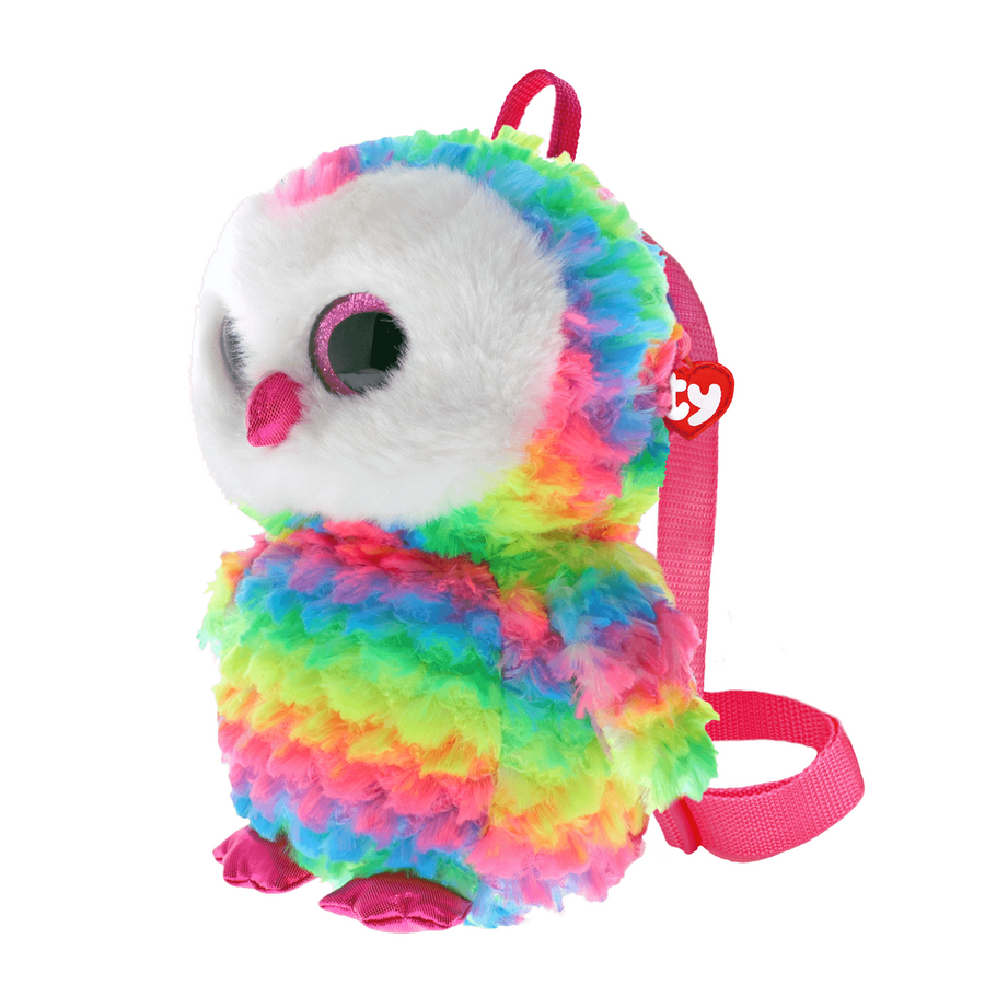 Ty Owen Rainbow Owl Plush Backpack