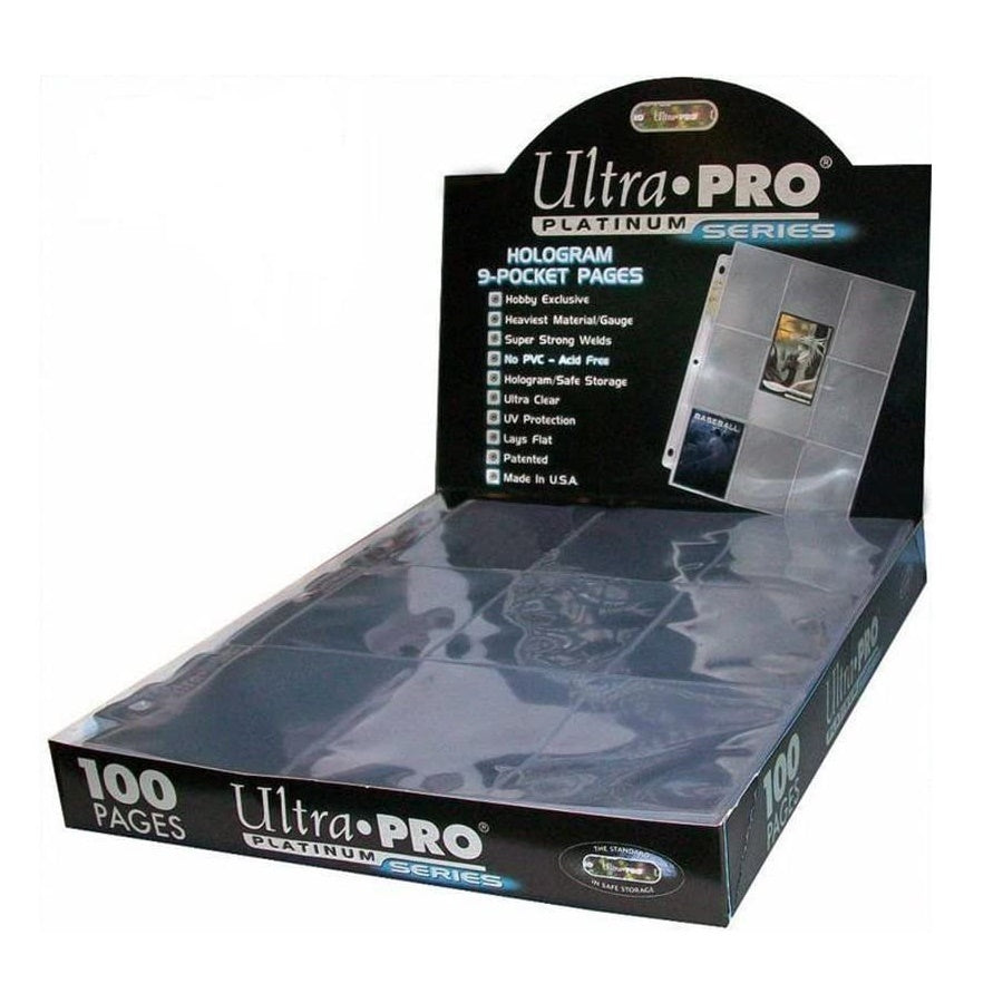 Ultra Pro 9 Pocket Card Sleeves Ultra PRO Platinum Hologram 9-Pocket Trading Card Sleeves - Sealed Box Of 100 Pages Ultra Pro 9 Pocket Card Sleeves Ultra PRO Platinum Hologram 9-Pocket Trading Card Sleeves - Sealed Box Of 100 Pages