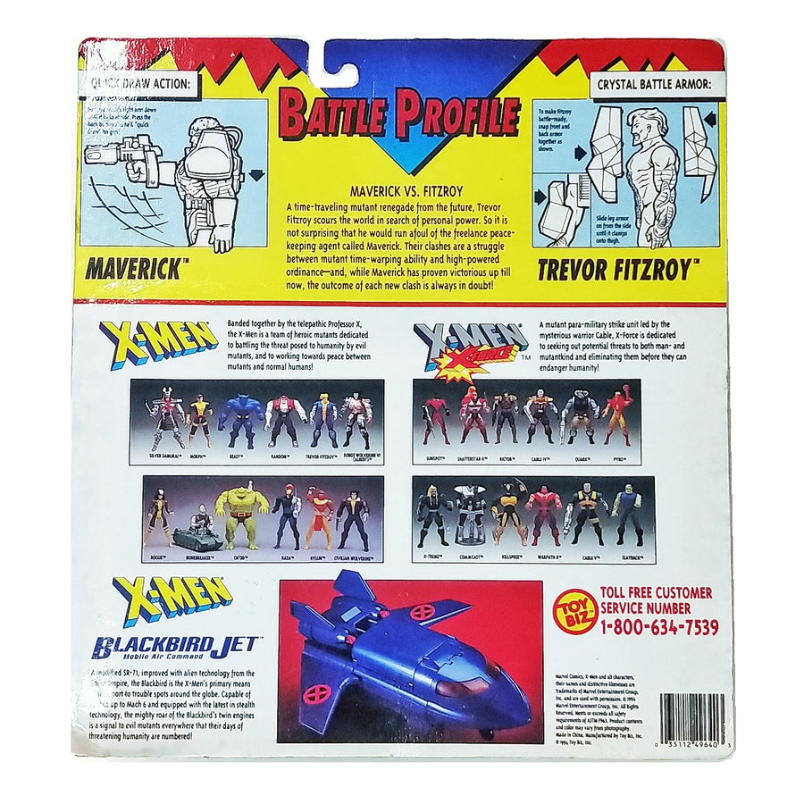Toybiz X-Men Special Metallic Edition - Maverick vs Trevor Fitzroy BONUS die-cast Wolverine ©1994