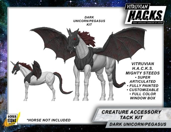 VITRUVIAN H.A.C.K.S. Mighty Steeds Creature Kit - Dark Pegasus